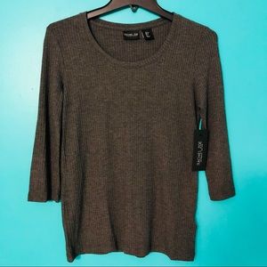 NWT Rachel Zoe gray thermal top